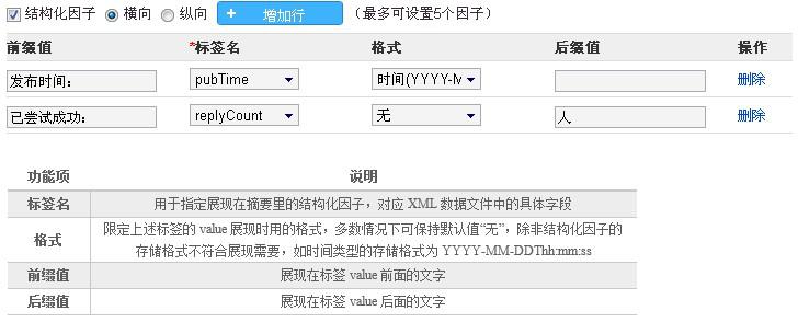 设置自定义结构化因子