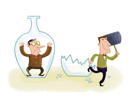 打破瓶子的创新